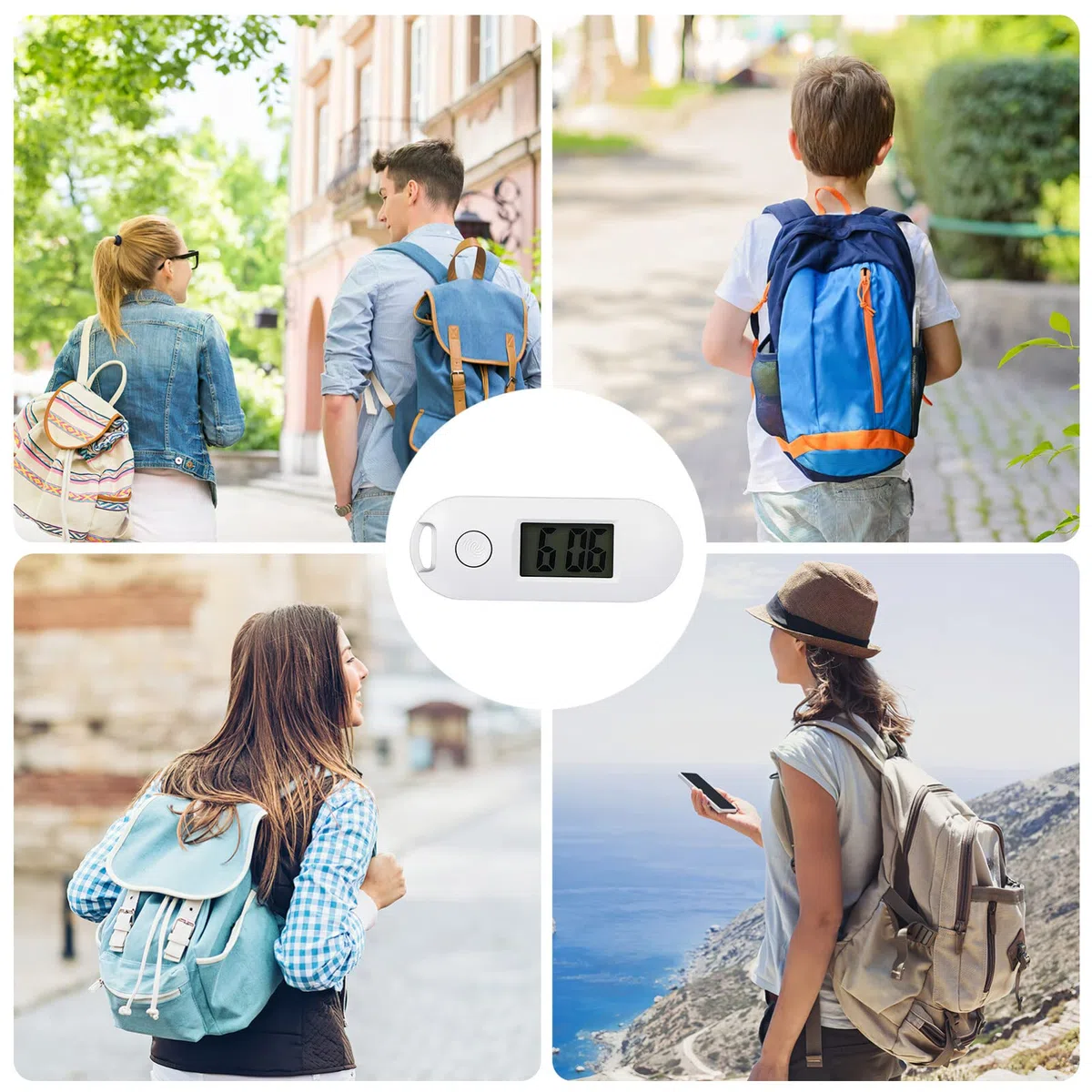 iplusmile Portachiavi Portachiavi Orologi Da Tasca Portatile Orologio Digitale Piccolo Orologio Elettronico Con Clip Della Catena Orologi Per Zaini Bambini Studenti (6 Pezzi) Sveglia, come mostrato