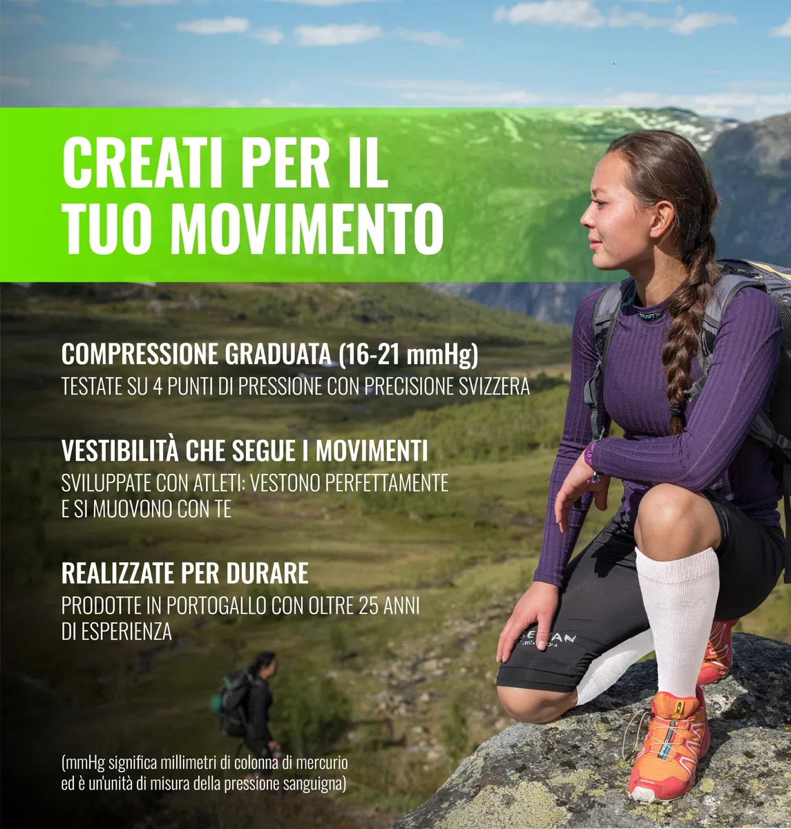 CFA V1 Calze Compressione Graduata Donna e Uomo | Calze Elastiche Sportive Per Circolazione, Vene Varicose, Gravidanza, Antitrombo, Ciclismo, Running | Made In EU FOR ATHLETES