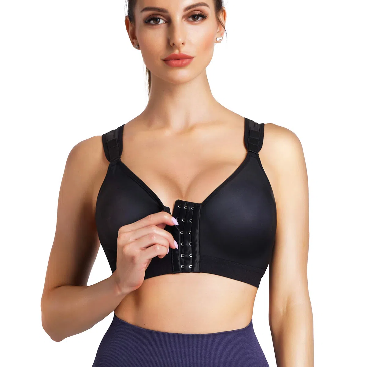 Reggiseno Sportivo Post-Chirurgico Donna Bralette Senza Ferretto Taglie Forti Reggiseni con Chiusura Frontale