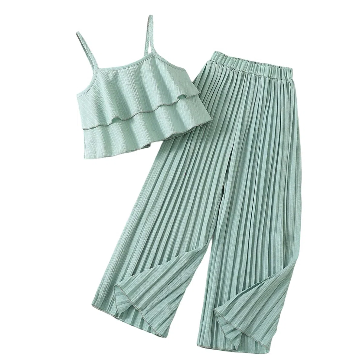 Generico Completi Estivi Bambino Moda Due Pezzi Ragazze Set di Abiti per Neonati T-shirt Maniche Corte Ricamate Design Regalo Festivo Neonato Eleganti Taglie da 6 a 14 anni