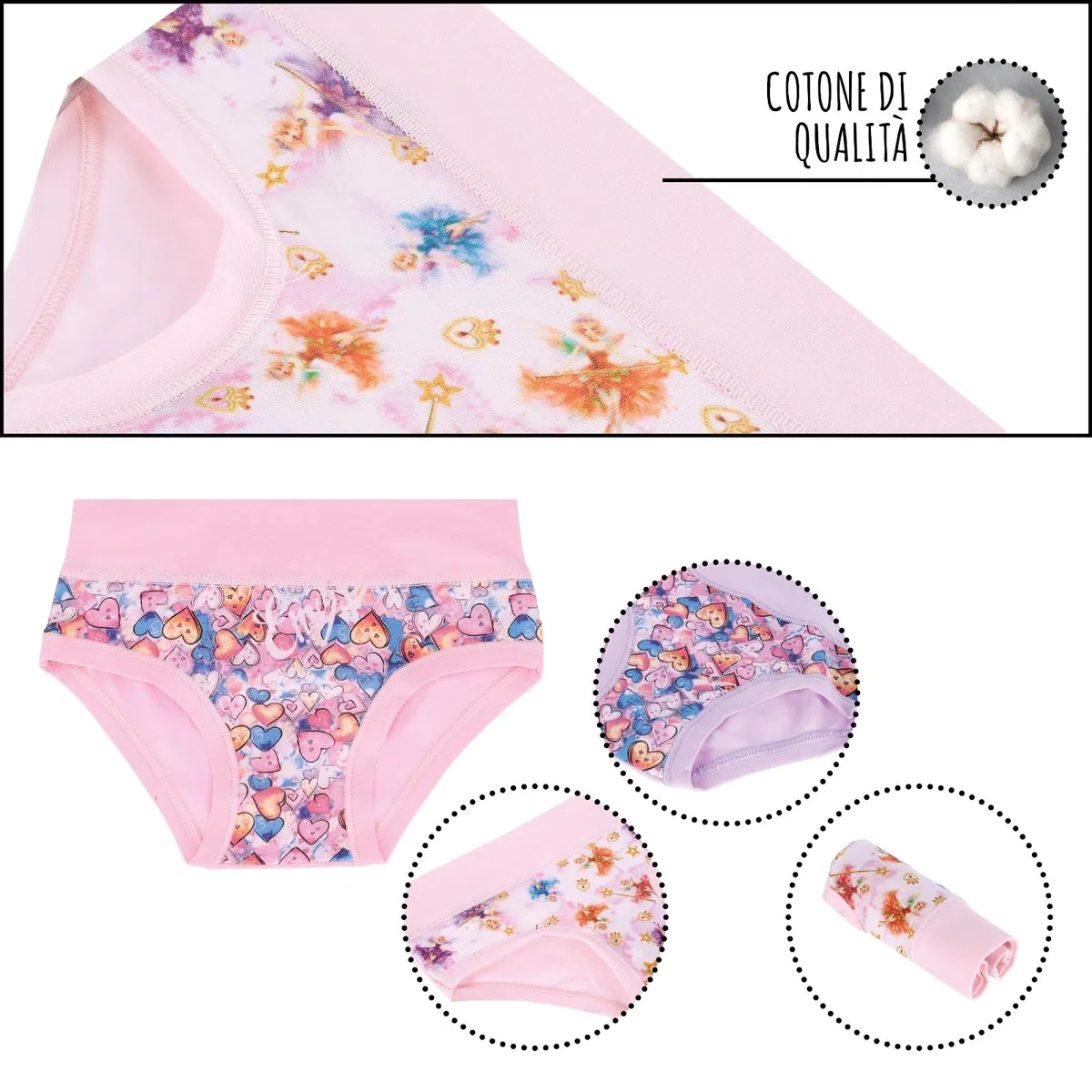 EMY Mutande Bambina Ragazza Cotone 9 Pezzi
