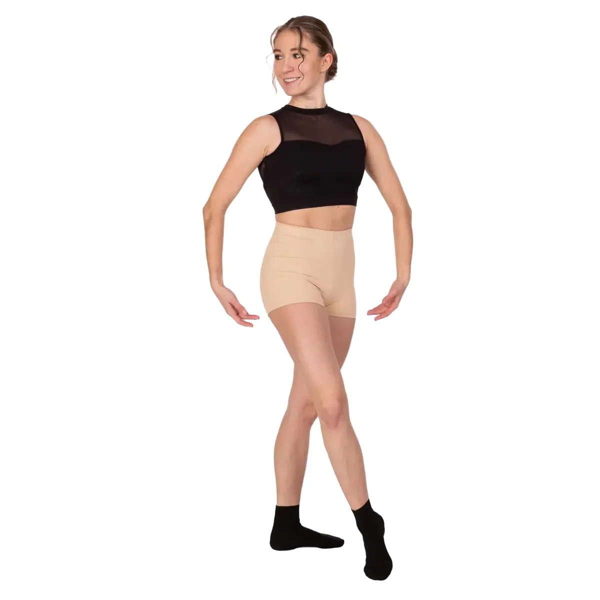 Etoile R3384 Pantaloncini a Vita Alta Capella da Donna per Bloch Sport Ballo Danza Classica Relax Allenamento Ballerina Esibizione Fitness Palestra Prove Saggio