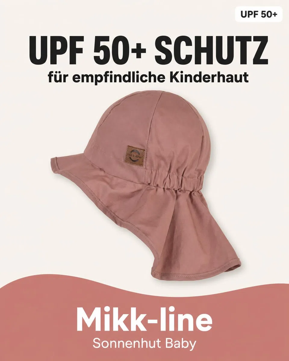 Mikk-line Cappello da sole per bambini, protezione UV 50, protezione per il collo, cappello da sole per bambini, per ragazze e ragazzi, berretto estivo leggero per una protezione ottimale, traspirante