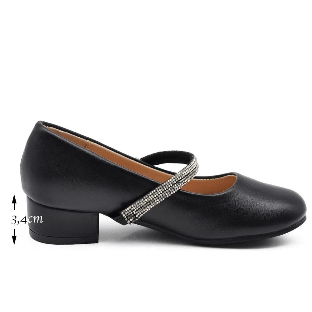 IF Scarpe Ballerine da Bambina Ragazza Lucido Fiori Cerimonia Gioiello W7049