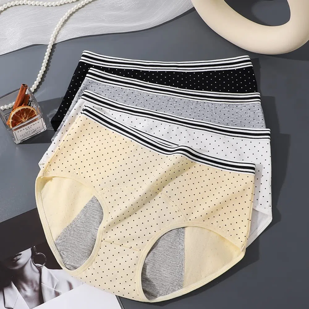 Mutandine per Il Ciclo mestruale da Donna Intimo a Tenuta stagna in Cotone Pantaloni di Protezione dal Flusso Pesante Slip Traspiranti Confezione da 5(Utilizzare con Tamponi)