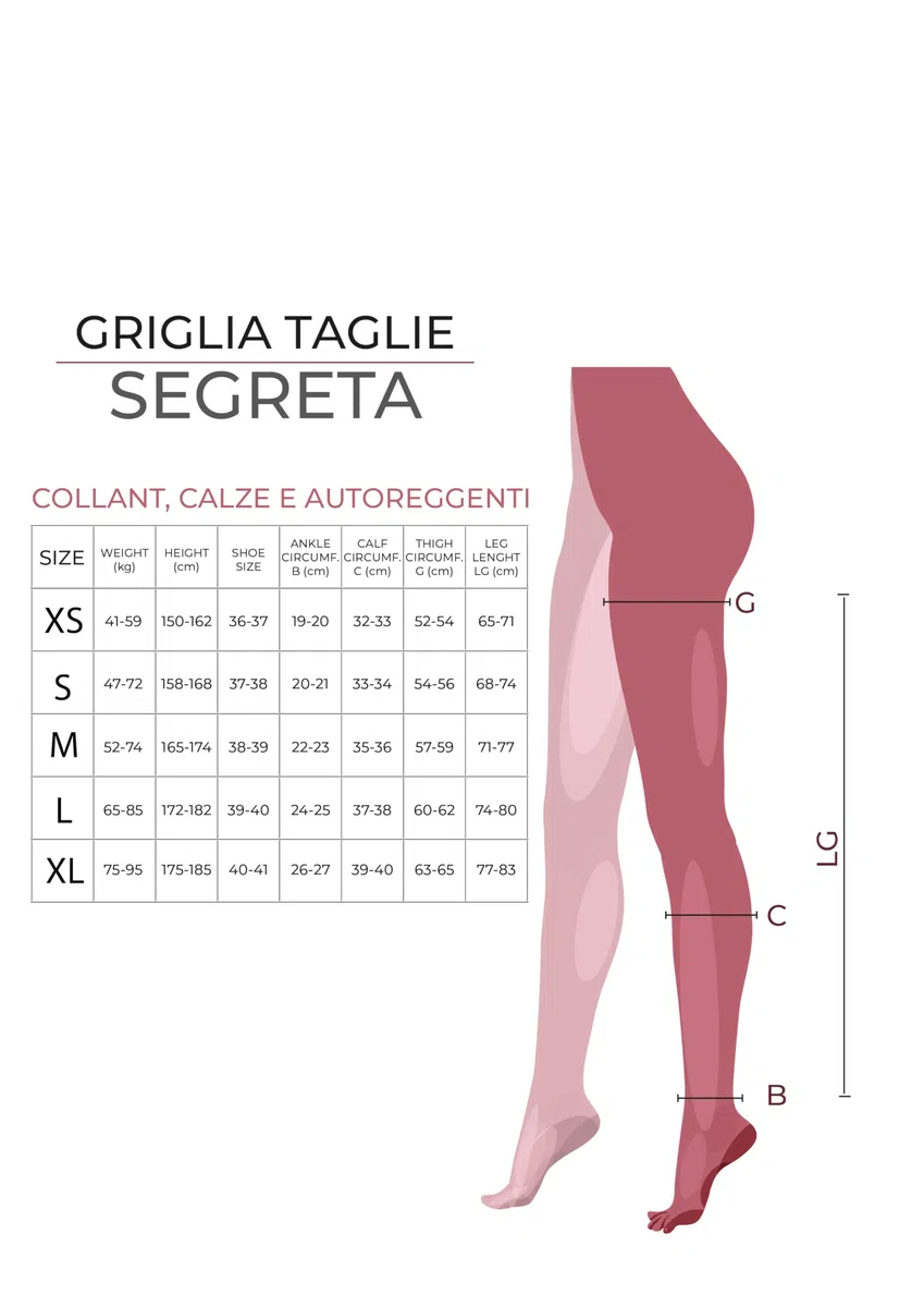 SEGRETA 00145 - Calze Autoreggenti Compressione Graduata, Donna e Uomo, con Morbida Banda di Silicone in Pizzo, 18-22 mmHg