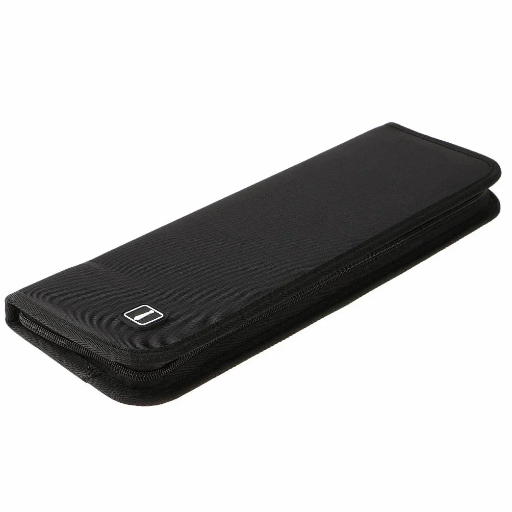 Porta-cravatte da viaggio da uomo, organizer per cravatte, bagagli, grigio nero, 42 x 13 x 2,5 cm, Nero, 42 x 13 x 2,5 cm, 42X13X2.5 cm