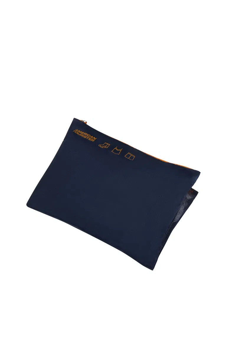 American Tourister Set di Cubi da Viaggio 5 Pezzi – Organizer da Viaggio & Organizer pr Valigia pr Vestiti, Scarpe e Accessori, Organizer pr Bagaglio e Bagaglio a Mano, Blu Scuro/Arancione