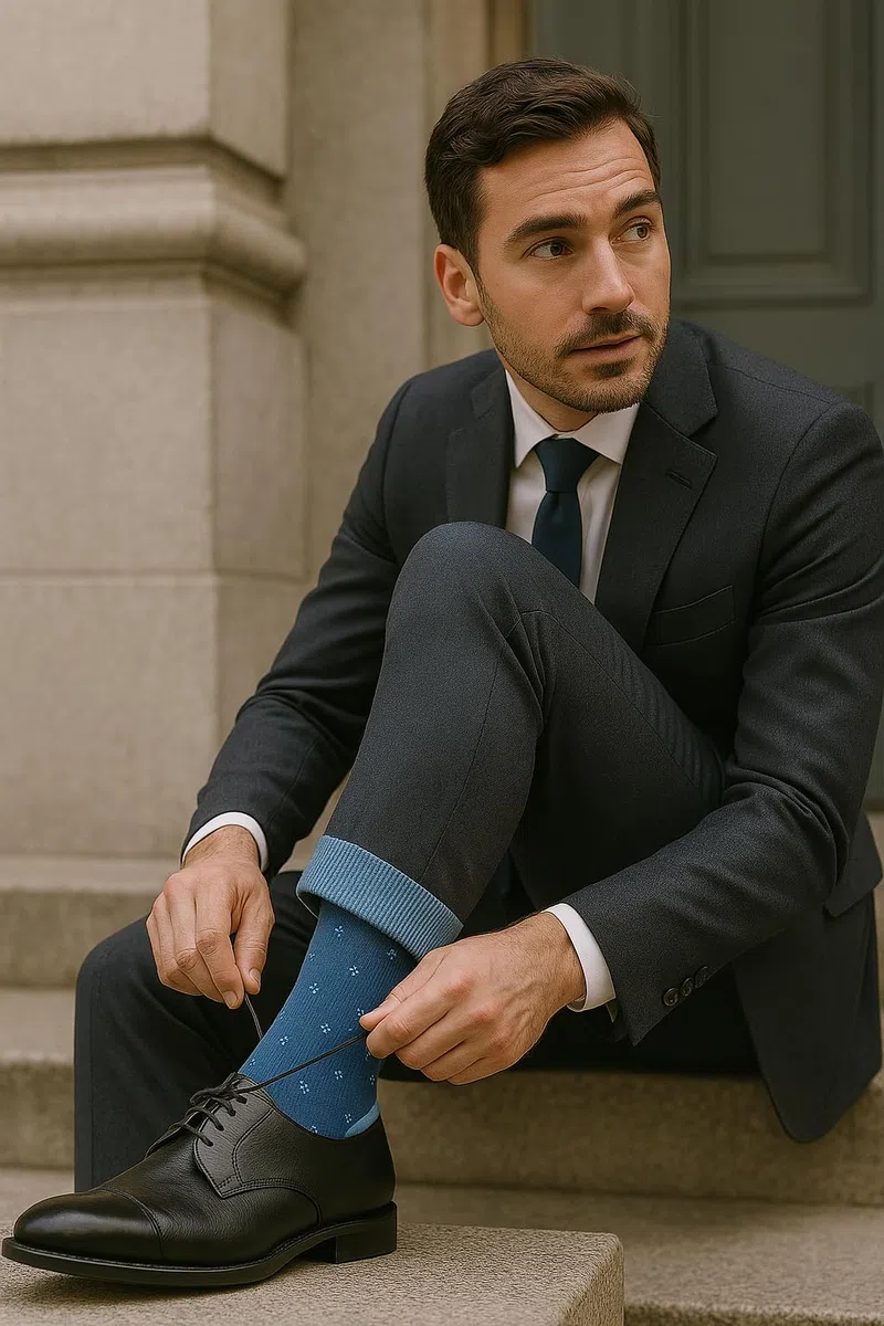 Lucchetti Socks Milano 6 paia Calze Uomo Lunghe Filo di Scozia Fantasia Cotone Colorate Pois Righe Disegni divertenti Made in Italy