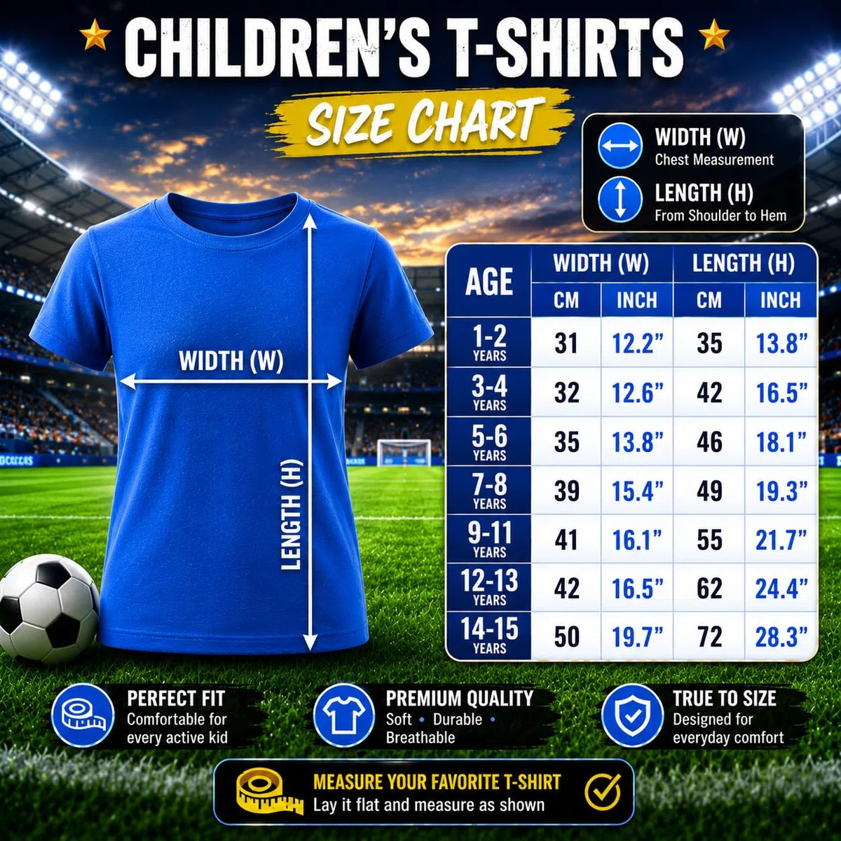 T-Shirt da Tifoso di Calcio per Bambini Brasile 2026 Personalizzato in Cotone con Grafica, Nome e Numero Personalizzati, a Maniche Corte