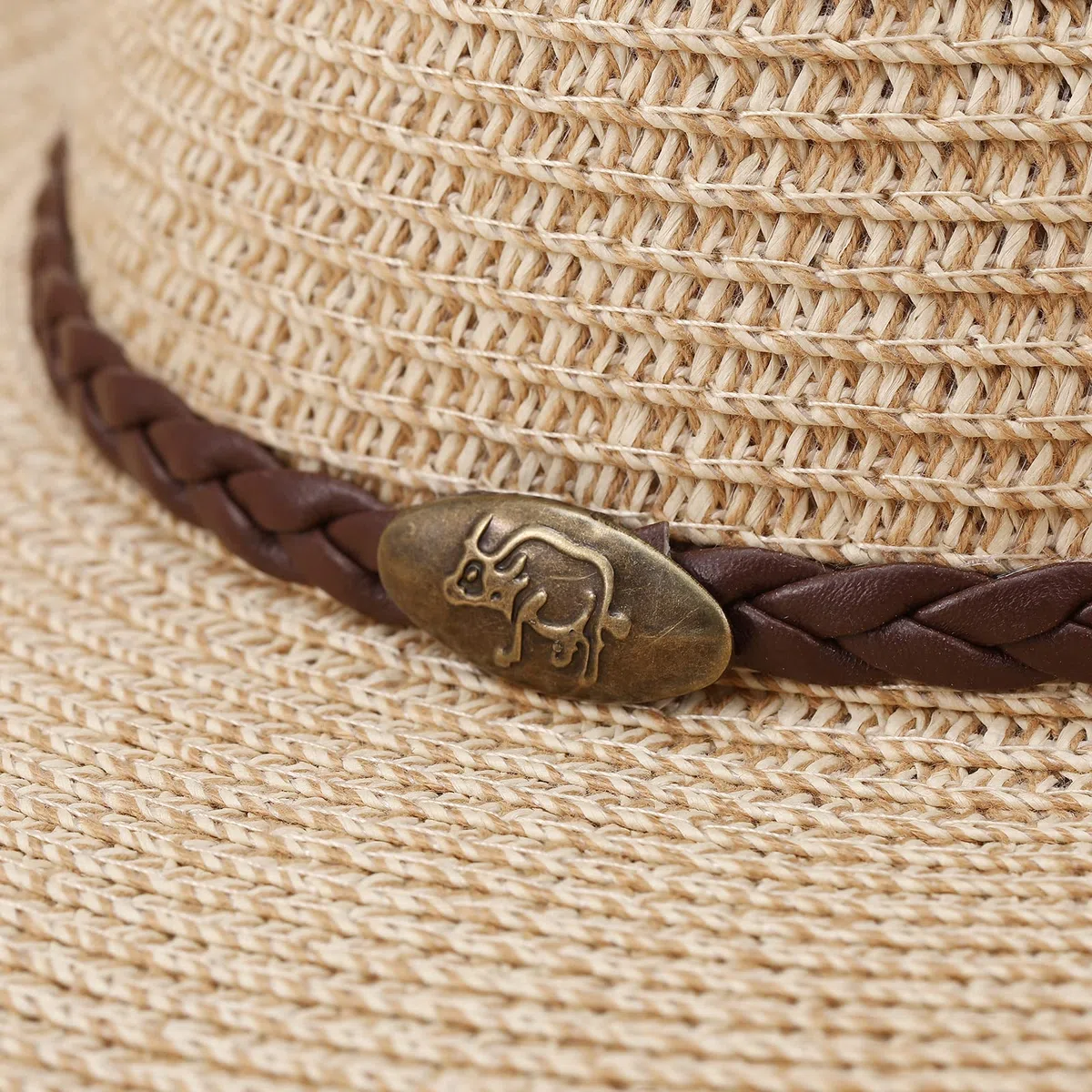Willheoy Cappello da Cowboy Unisex in Paglia da Uomo Cappello Estivo Donna Cappello da Sole Paglia Panama