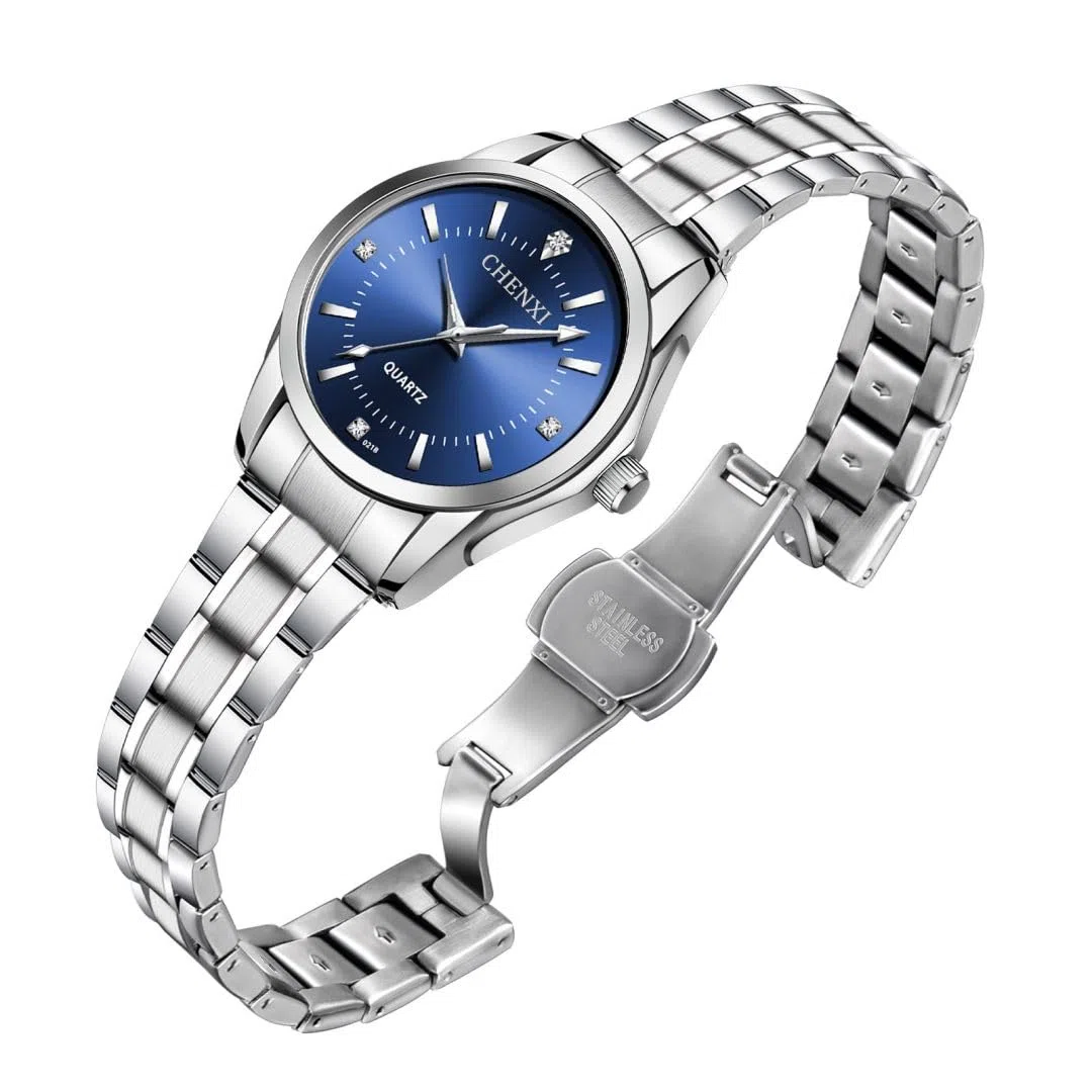 aswan watch Orologio Analogico al Quarzo Donna con Cinturino in Acciaio Inossidabile,Orologio da Donna Classico ed Elegante con Quadrante Decorato con Diamanti,Lancette Luminescenti,Cassa da 29.5MM