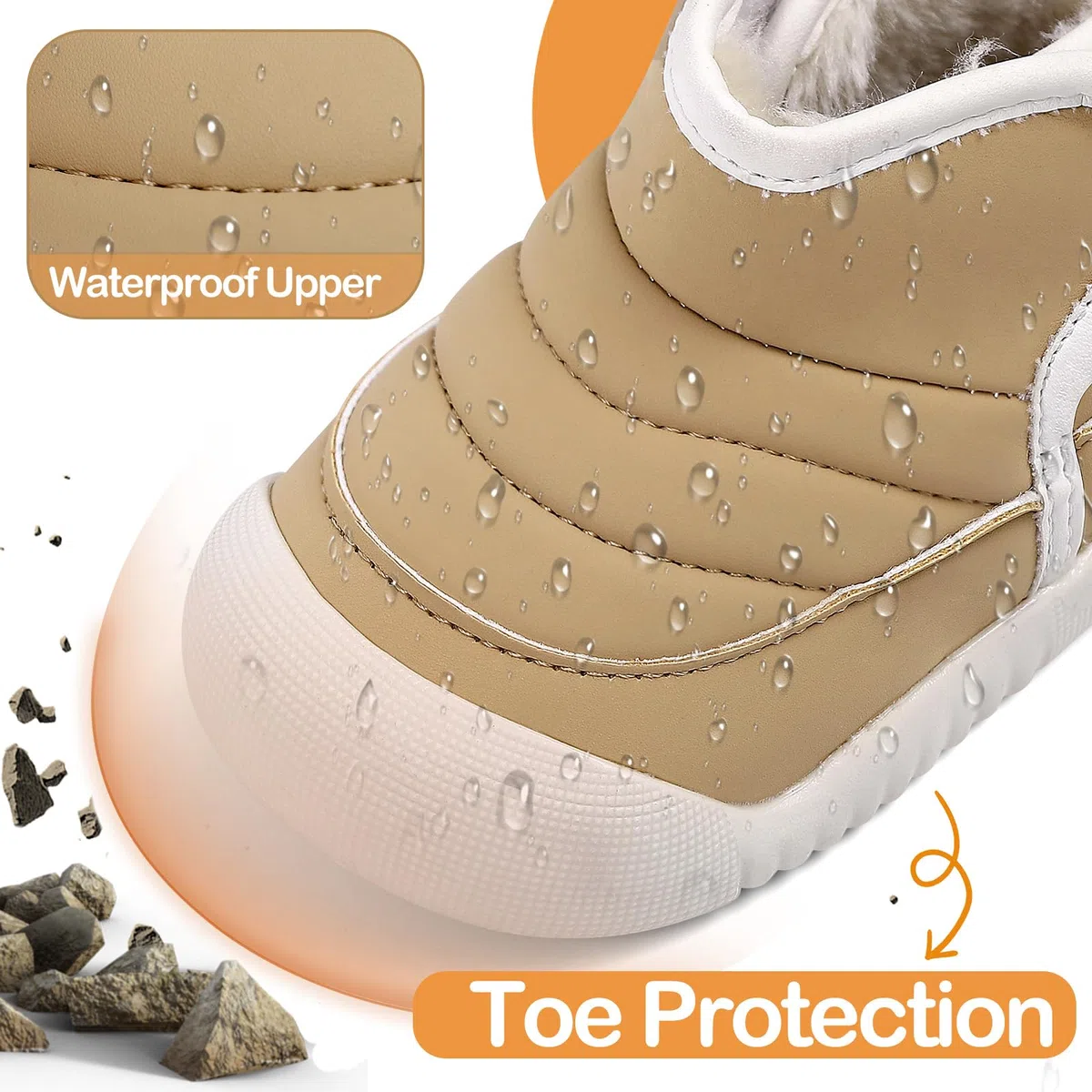 MK MATT KEELY Stivaletti Neonato Invernali Scarpe Impermeabile Bambino Scarponcini Caldo Peluche con Suole Gomma Antiscivolo