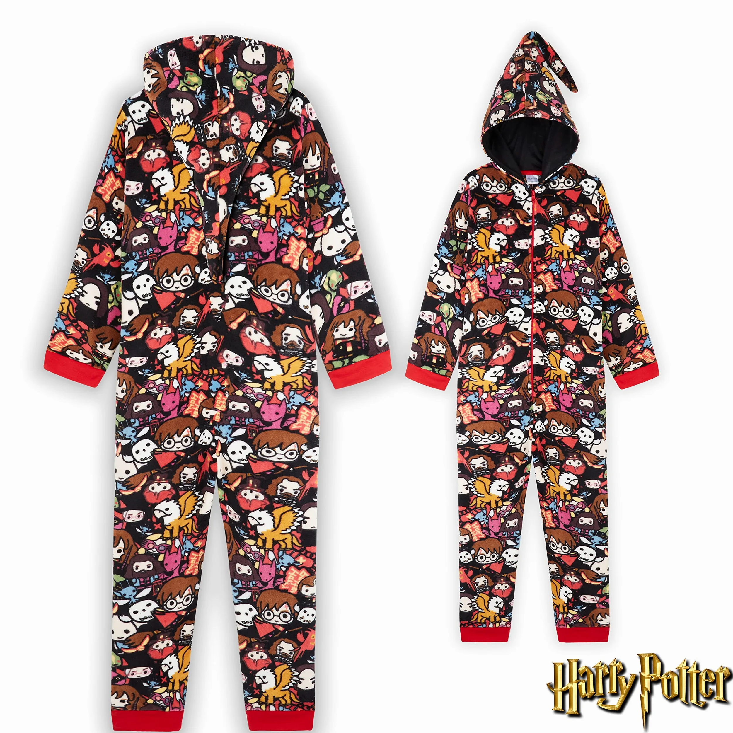 Harry Potter Pigiama Intero Bambina Pigiamone in Pile Morbido