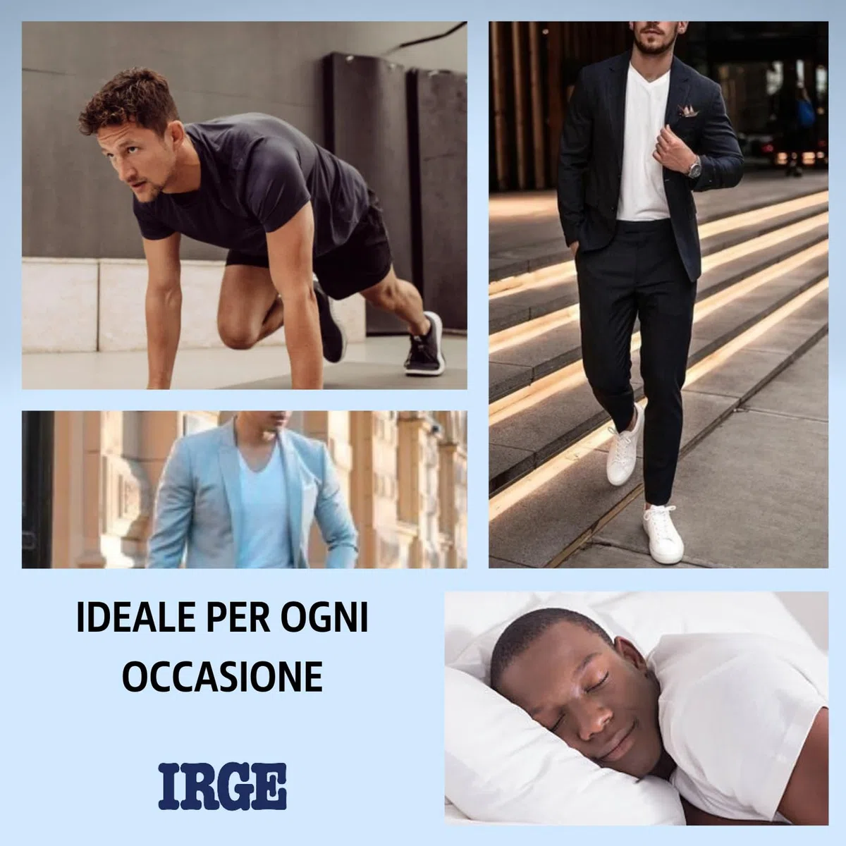 Irge - Set 3 Magliette Intime Uomo Cotone Elasticizzato Girocollo e Scollo V T Shirt Finissima Cuciture Piatte Intimo Maglietta Uomo Nera Bianca e Colorata