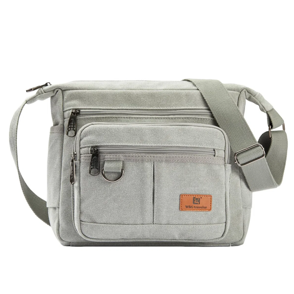 W&G traveler Borsa di tela Messenger, borsa crossbody del computer portatile da 13 pollici, borsa a tracolla della macchina fotografica di Sling Sathel per gli uomini Donne