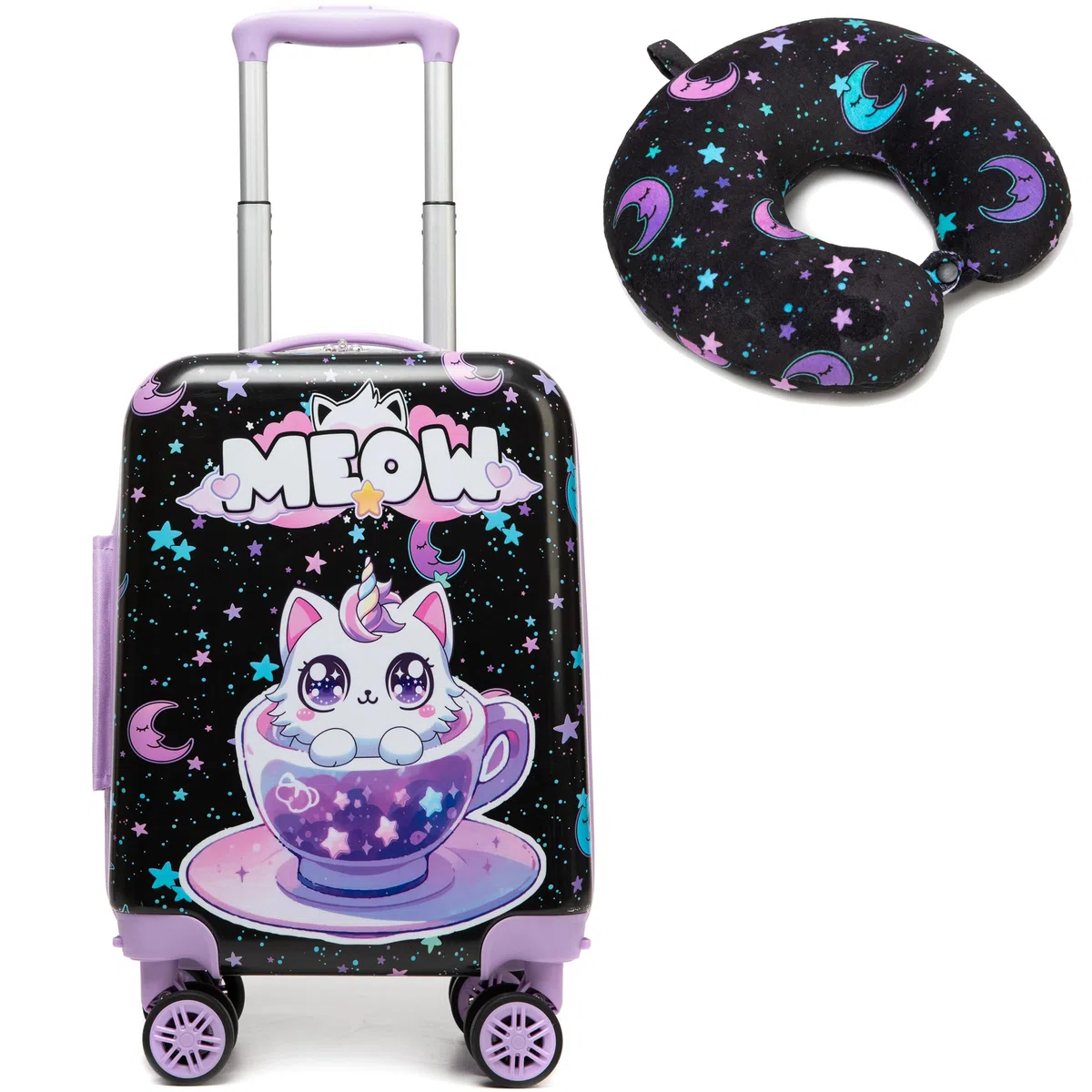 HTgroce 2pcs Set di Valigie per Bambini, Trolly con 4 Ruote Valigia per Bambini da Viaggio