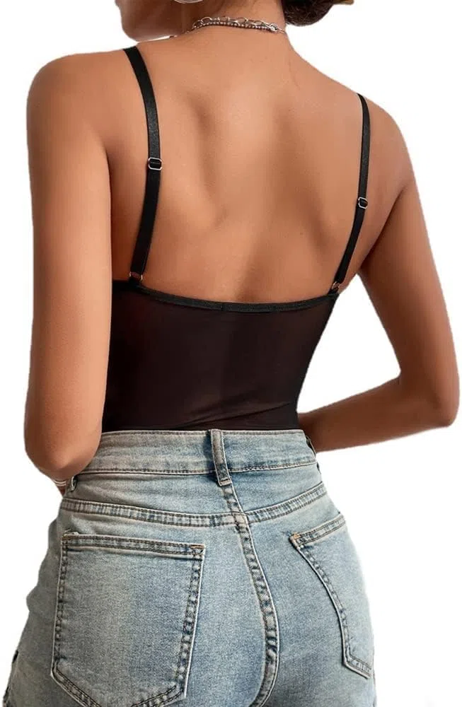 Body Donna senza Maniche Bodysuit Modellante Contenitivo con Spalline Regolabili Outfit Estivi per Donna Body Elegante Traspirante Comodo per Tutti I Giorni