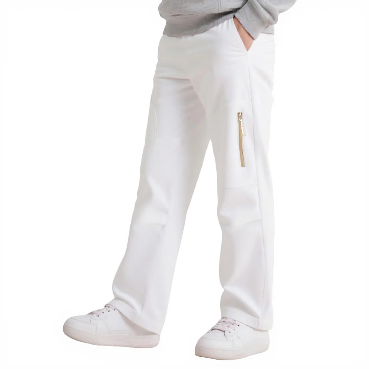 Pantaloni Cargo Ragazzo Ragazza, Cotone Morbido Pantalone Jogging Multi-Tasche, Pantaloni Tuta Baggy Traspirante con Vita Elastica Coulisse Casual Streetwear per Bambini 5-13 Anni