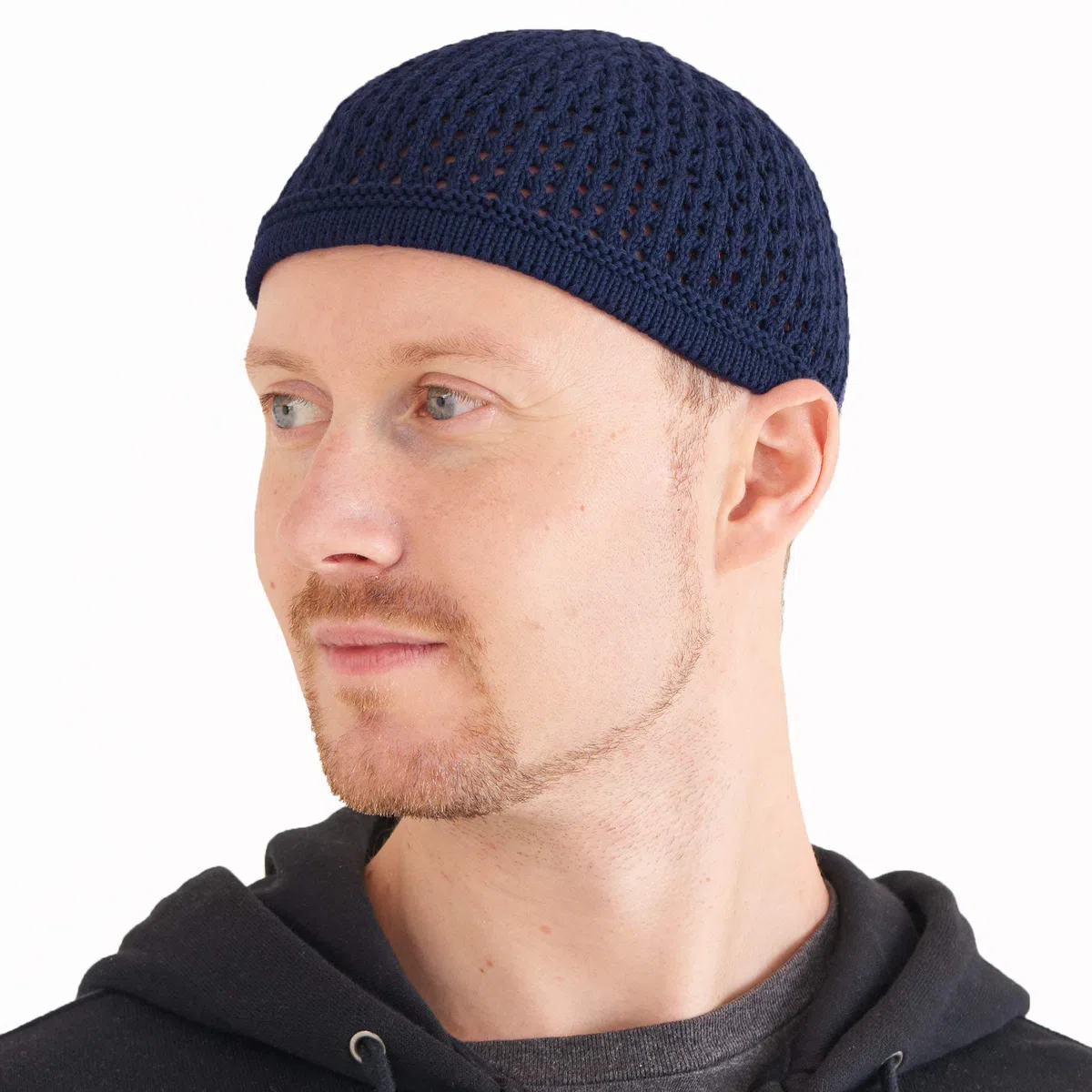 CHARM Maglione Cotone Cranio Cappellino Kufi Islam Preghiera Cappello Uncinetto Maglia Calotta Beanie Berretto Uomo Copricapo per Tutto