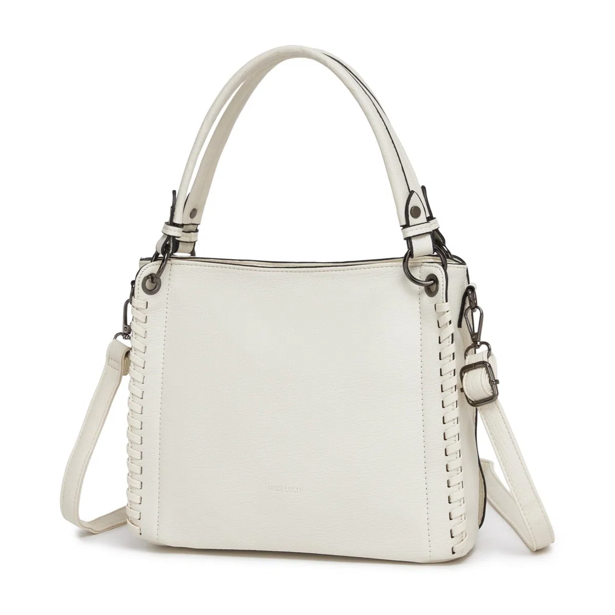 Miss Lulu Borsa Donna Tracolla Elegante Media, Borse Mano Spalla Morbida PU Pelle Impermeabile, Borsetta Grande Con 3 Tasche, Tote Bag per Lavoro Scuola Università e Viaggio