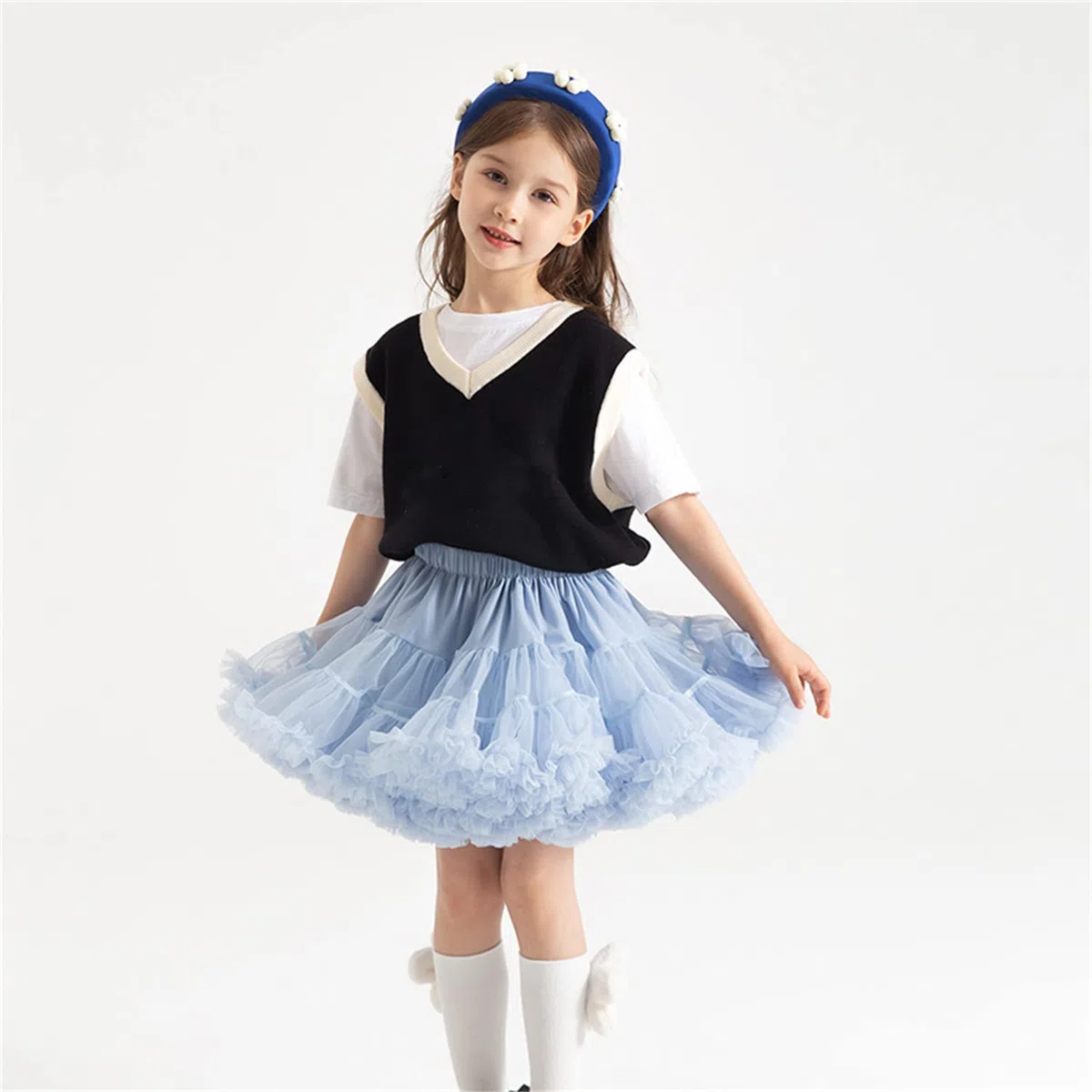 Infant Baby Girl's Fluffy Tutu Skirt Toddler Tulle Birthday Party Tiered Princess Tutu Pettiskirt