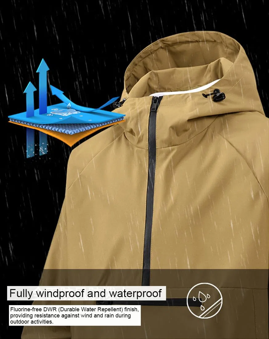 Felpa con Cappuccio Uomo 1/2 Zip Anorak Giacca Sportiva Giacca Antivento Impermeabile Softshell Legere Cappotto Primavera Autunno Adatto Escursioni