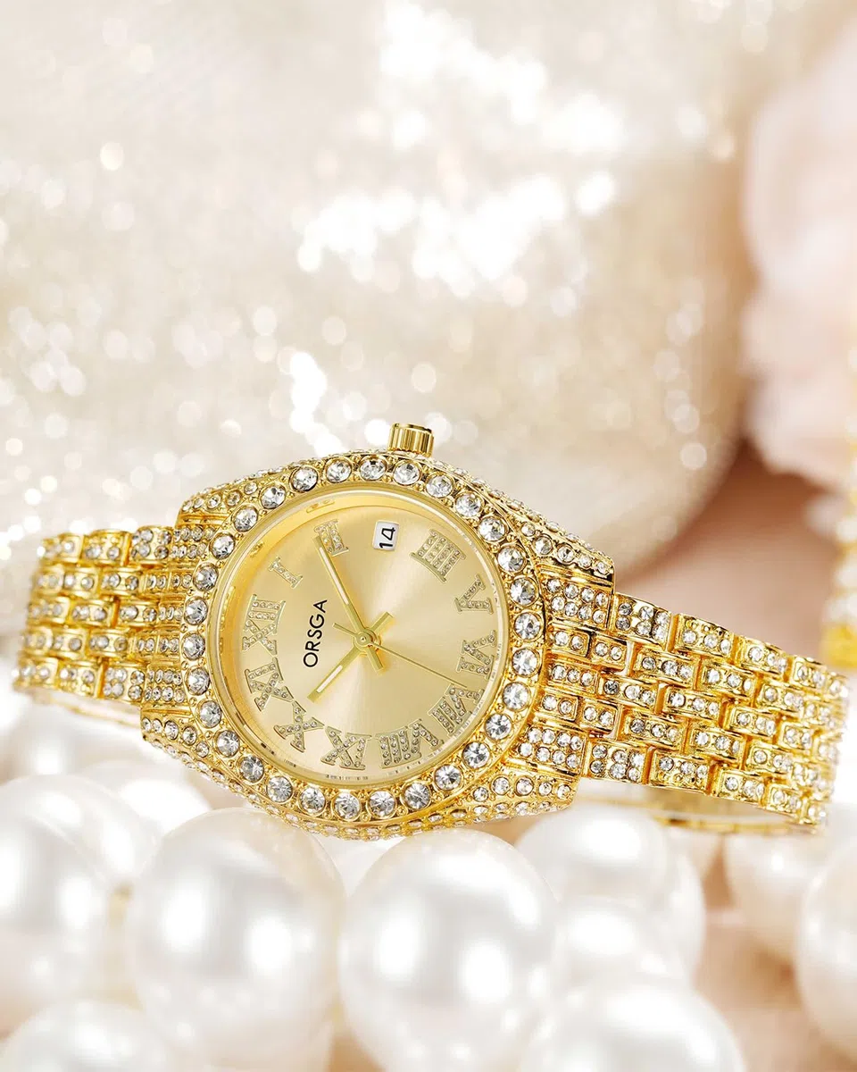 CIVO Orologio Donna Acciaio Inossidabile: Oro Argento Impermeabile Orologi con Calendario Luminosi - Analogico Affari Classico Set Regali per Eleganti Donna