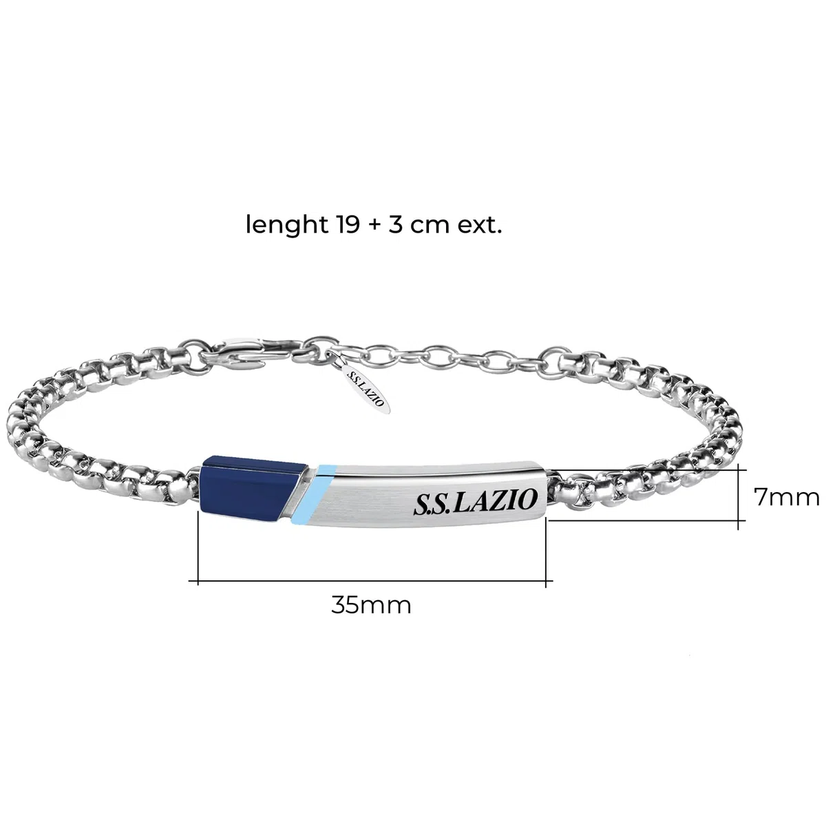 Clondo Bracciale Uomo Donna Lazio in Acciaio – Collezione Ufficiale Calcio – Accessorio Elegante e Sportivo con Logo – Idea Regalo per Tifosi – Vari Modelli Disponibili