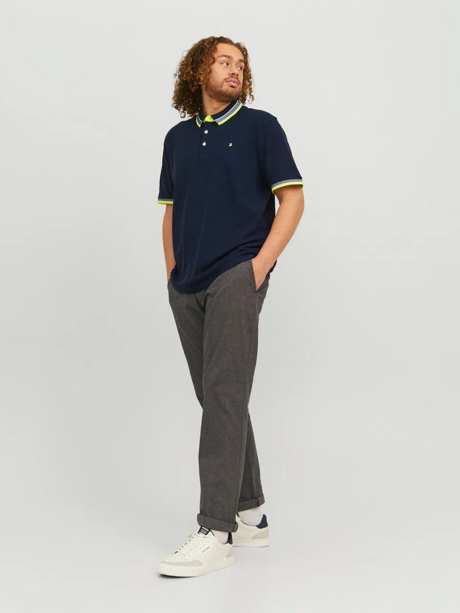 JACK & JONES Polo Plain Shirt Collar Polo