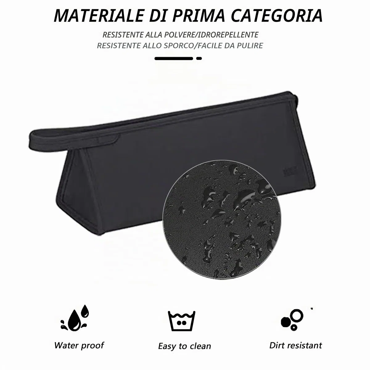 Borsa da viaggio per Dyson Airwrap Asciugacapelli Supersonic accessori custodia porta (Nero-Impermeabile PU Leather)