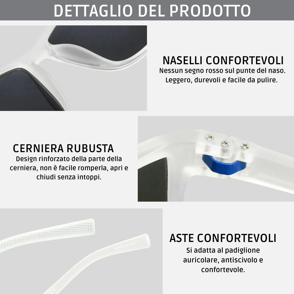Occhiali da Sole da Uomo Donna Polarizzati, 100% Protezione UV400 per Guidare la Pesca, occhiali da sole da guida moda SP9390