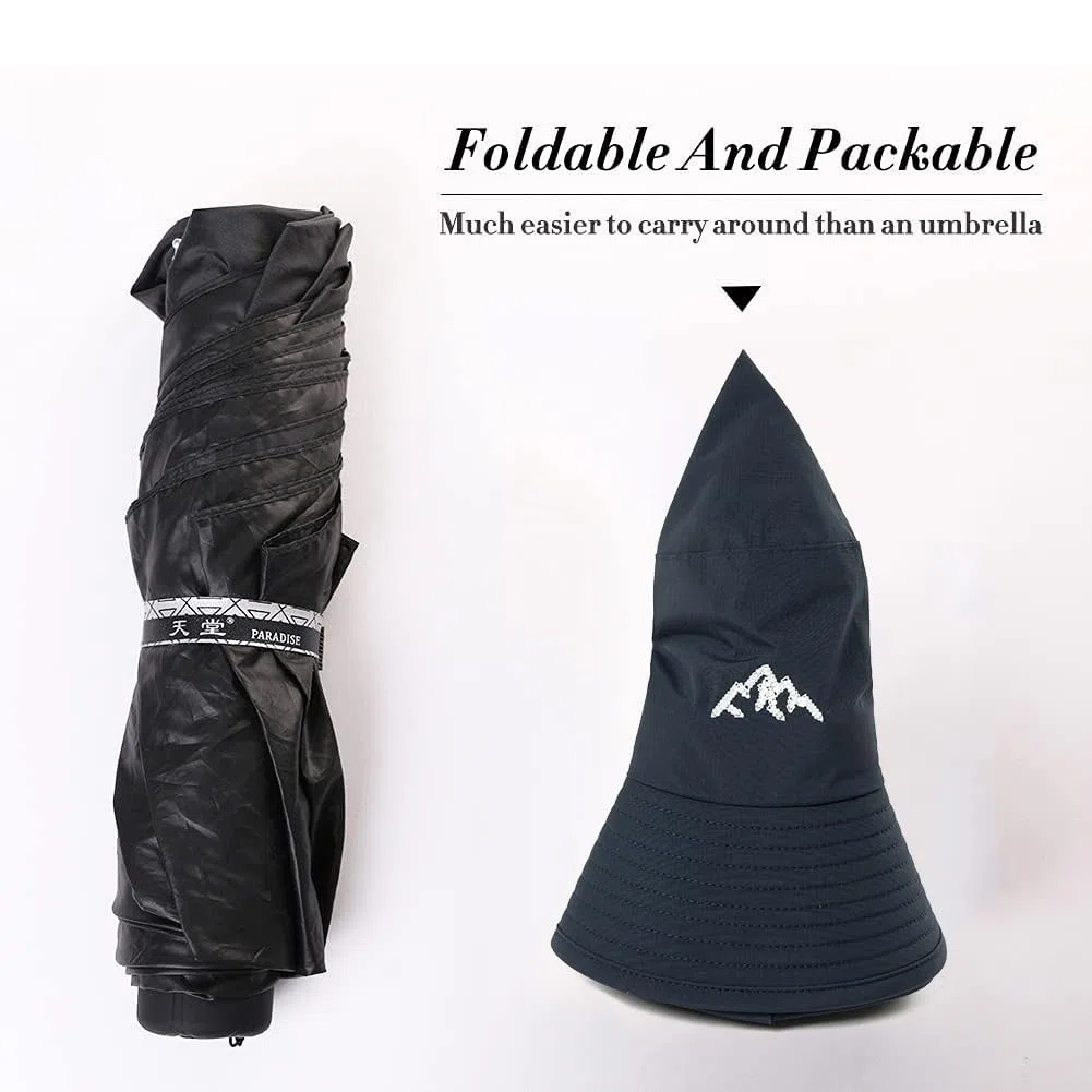 Comhats Cappelli impermeabili da pioggia per uomini e donne, per tutte le stagioni, per passeggiate, golf, safari, pesca, escursionismo, regolabile, ripiegabile, antivento, 54-63 cm