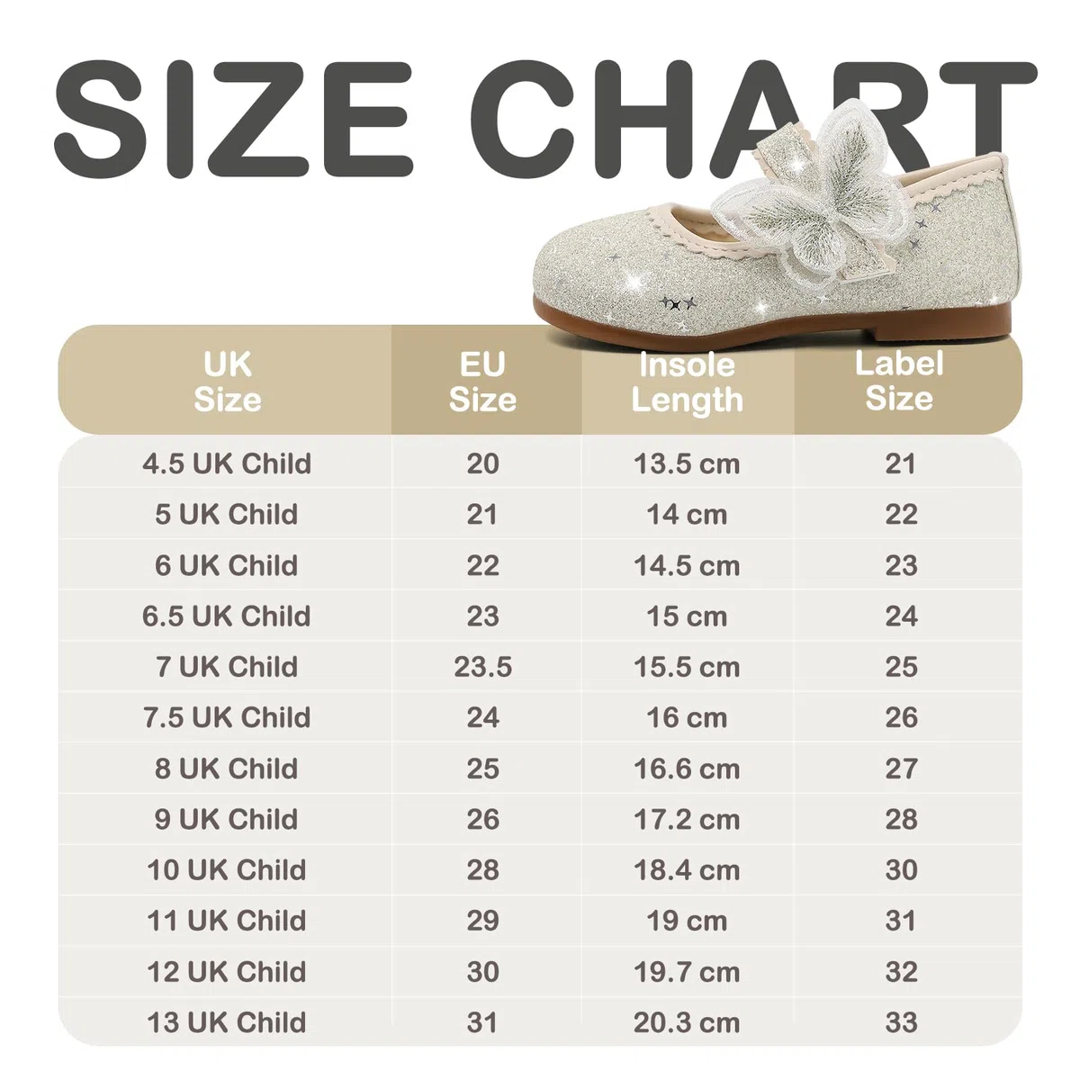 MK MATT KEELY Scarpe Principessa Bambina Ballerine Bimba con Farfalla Scarpe Brillantini Mary Jane Partito Bambine e Ragazze