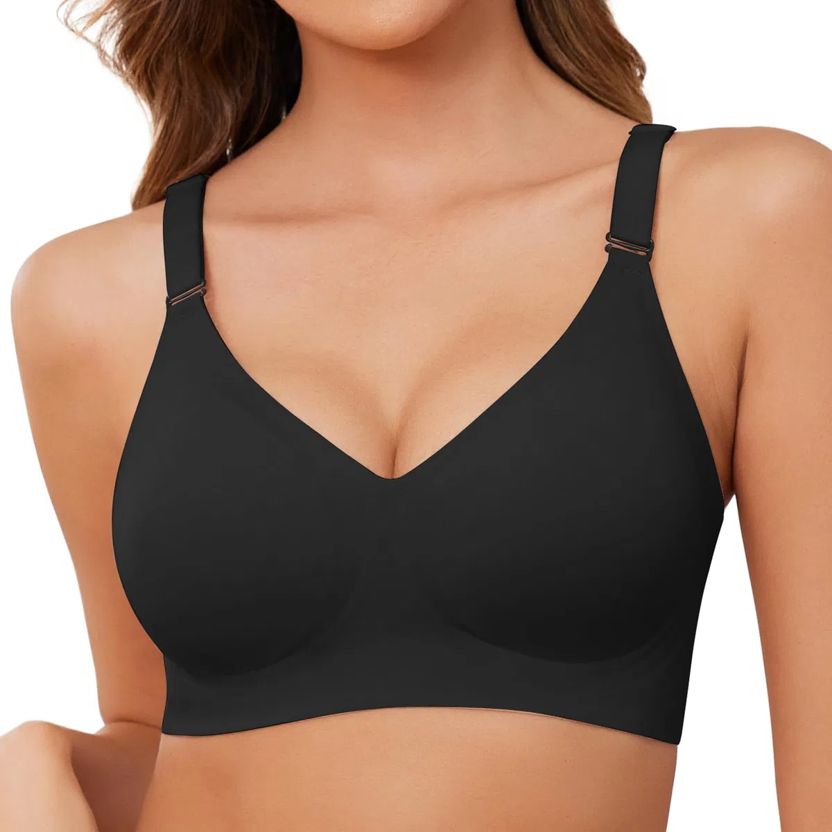 Lonya Donna Reggiseno Senza Ferretto Lovable Reggiseni Senza Cuciture Push Up Comodo Reggiseno Imbottito Zero Feel Cinghie Regolabili