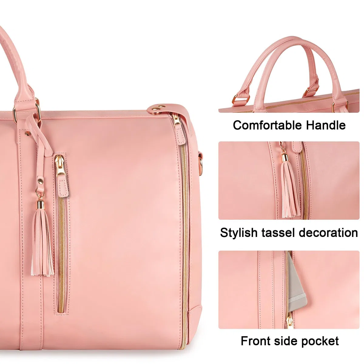 Borsone da Viaggio Convertibile 2 in 1, Borsa per Abito con Scomparto per Scarpe, Grande Borsa da Viaggio Porta Abiti Donna per Viaggi, Brevi Vacanze, Viaggi d'Affari