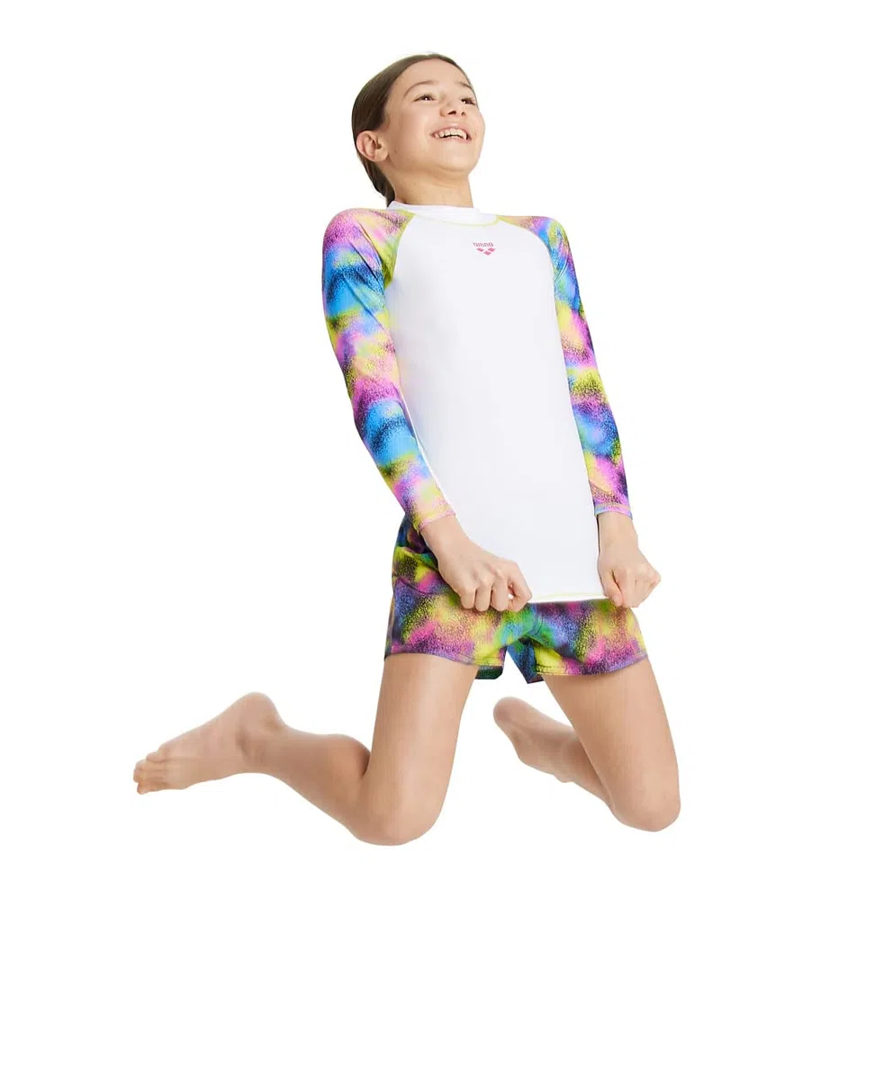 ARENA G Rash Vest L/S Allover Rash Guard Bambine e Ragazze (Pacco da 1)