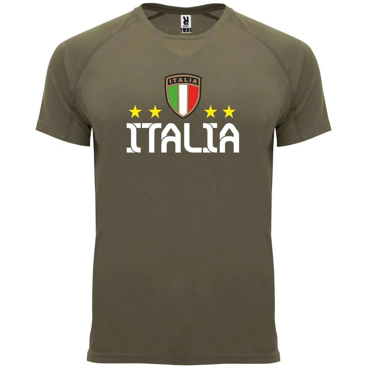 T-Shirt Calcio Italia Maglia Tecnica Unisex Traspirante Tessuto Interlock 100% Poliestere | Sport Running Palestra | Personalizzabile con Nome e Numero Manica Corta PS 27788-001