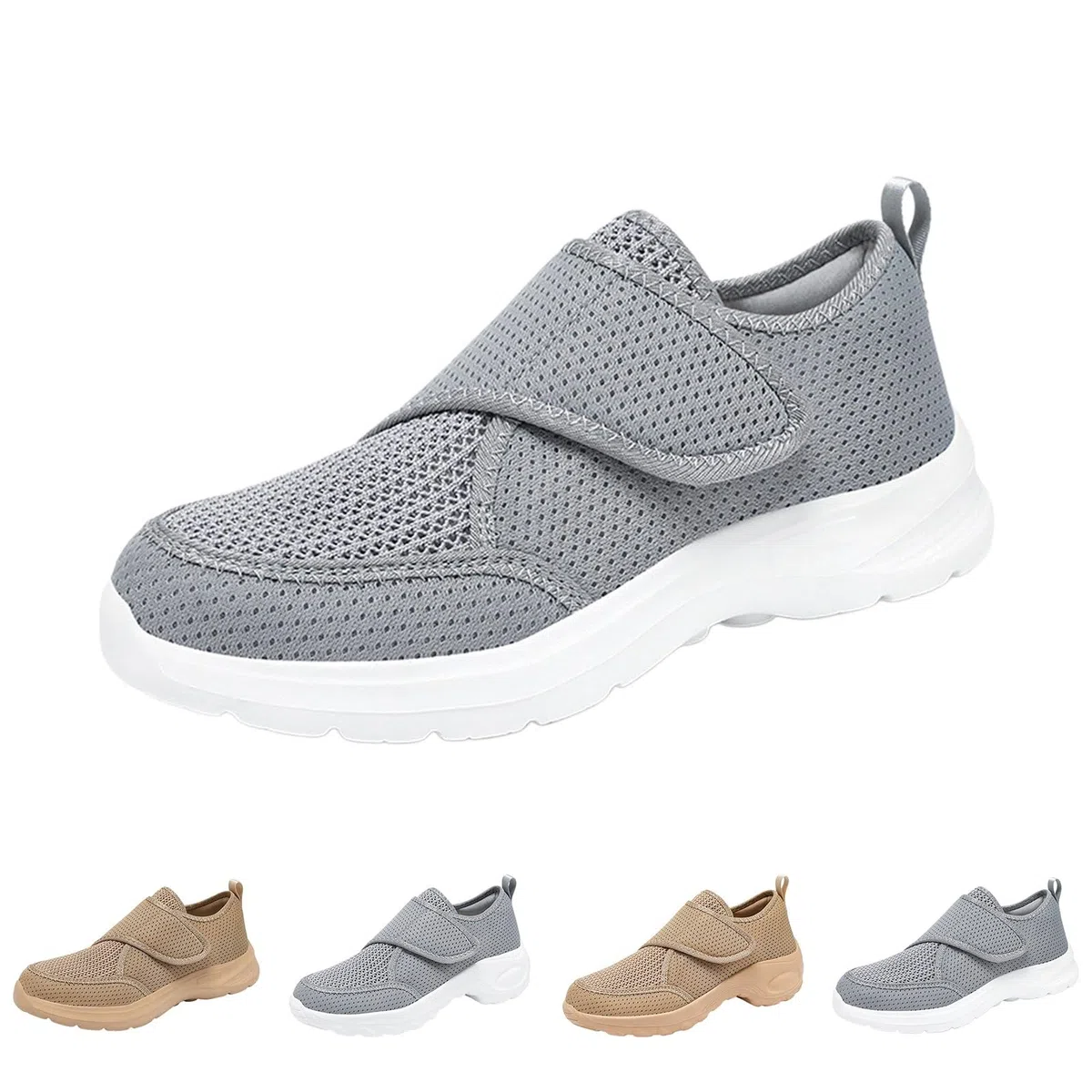Sneakers Ortopediche Donna Senza Lacci Scarpe con Strappo Camminata Estive Leggere Sneakers Ortopediche Comode Zeppa Senza Lacci Trekking Morbide Ginnastica Slip on Antiscivolo Primavera