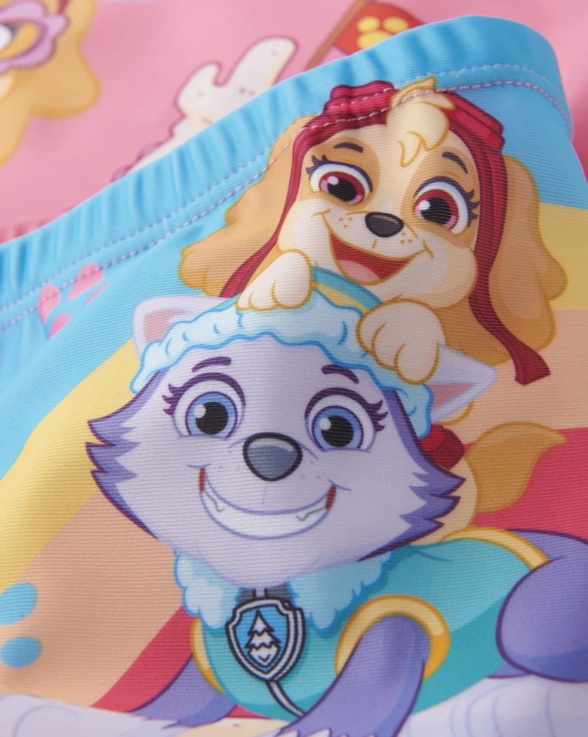 Paw Patrol - Set da nuoto UV per ragazze – Costume da bagno per bambini con top e pantaloni, 2 pezzi, rosa