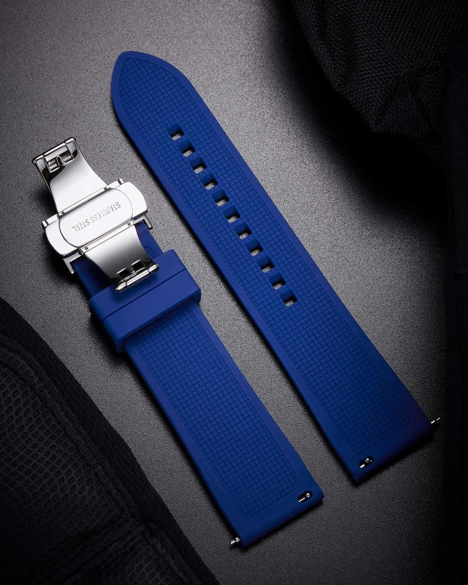 BINLUN Cinturini per Orologi in Silicone Cinturini di Ricambio per Smartwatches 18mm 19mm 20mm 21mm 22mm 24mm Cinturino in Gomma a Sgancio Rapido per Uomo e Donna con 8 Colori