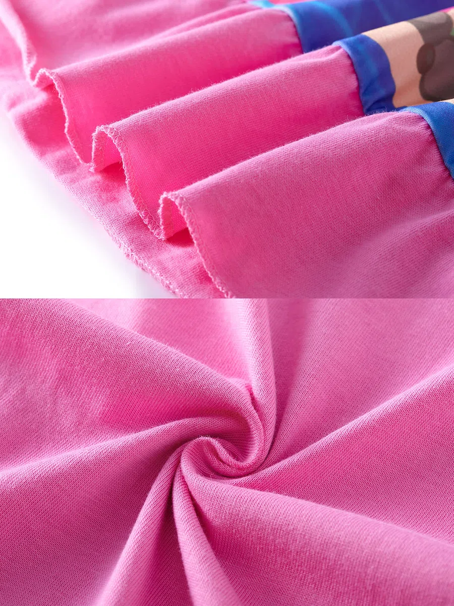 Camicie da notte da bambina, confezione da 2 pezzi, a maniche lunghe, a maniche corte, in cotone, per bambine 2-9 anni