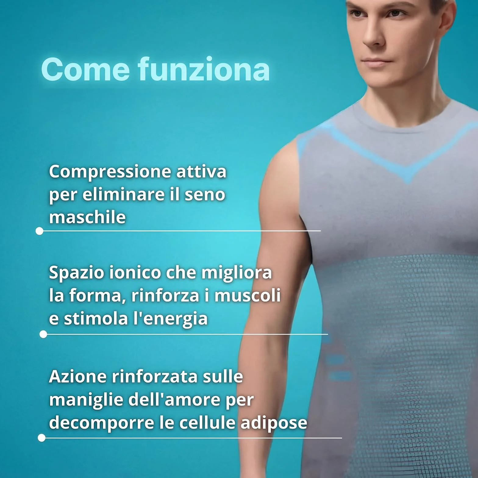 Lumoria Canotta Compressione, Lumoria Canotta Dimagrante, Leggero E Traspirante, Tessuto Elasticizzato, Ideale per L'atletica Leggera, La Corsa E L'allenamento Quotidiano