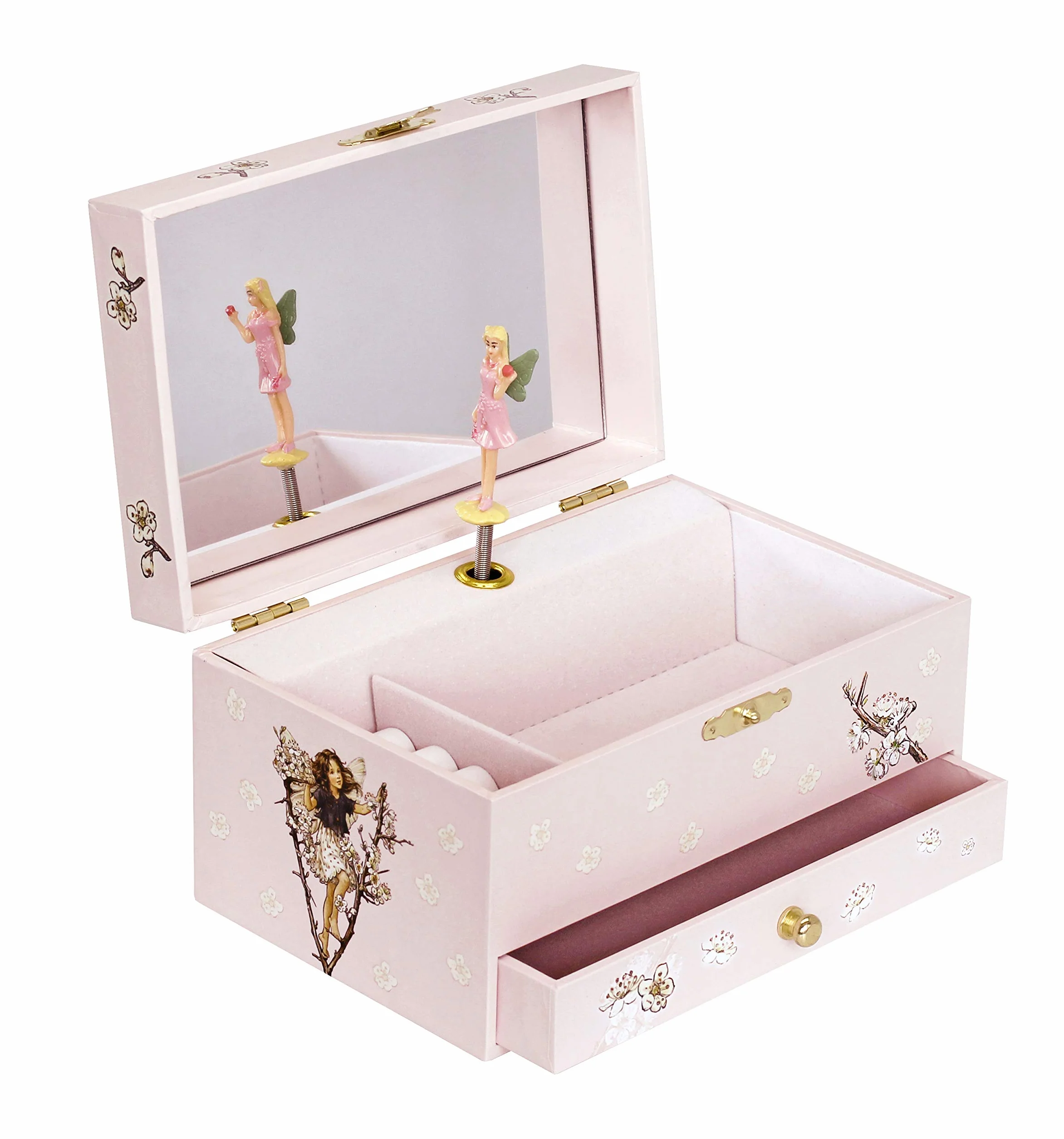 Trousselier - Carillon Bambina Fata - Flower Fairies - Carillon Portagioie Bambina Ragazza - Fosforescente - Musica Serenata di Schubert - Regalo Bambina - Porta Gioie Bambina