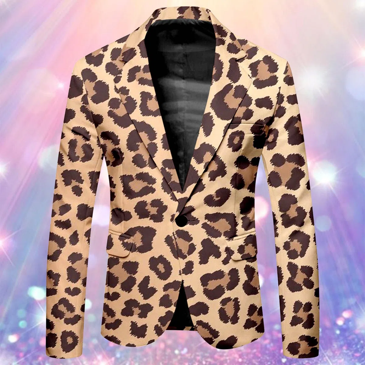 Vestito Suit Abito da Uomo Slim Fit Invitato di Matrimonio Blazer di Affari Abito Stampa Leopardo Latte Zebra per Uomo for Bar Blazer Smoking