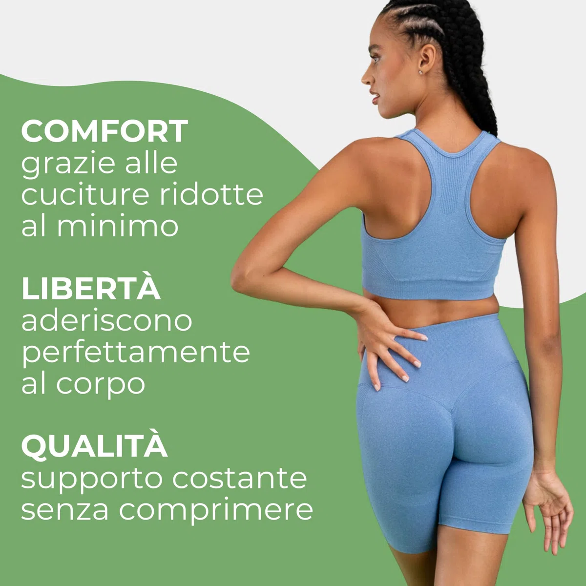 FOCENZA Pantaloncini Sportivi Donna con Effetto Push Up, in Microfibra Elasticizzata e Traspirante, Made in Italy
