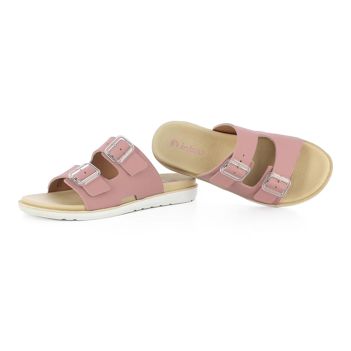 inblu Ciabatte Donna Colorate Con Dobbia Fibbia Regolabile, Dual Density Sandali a ciabattaDonna