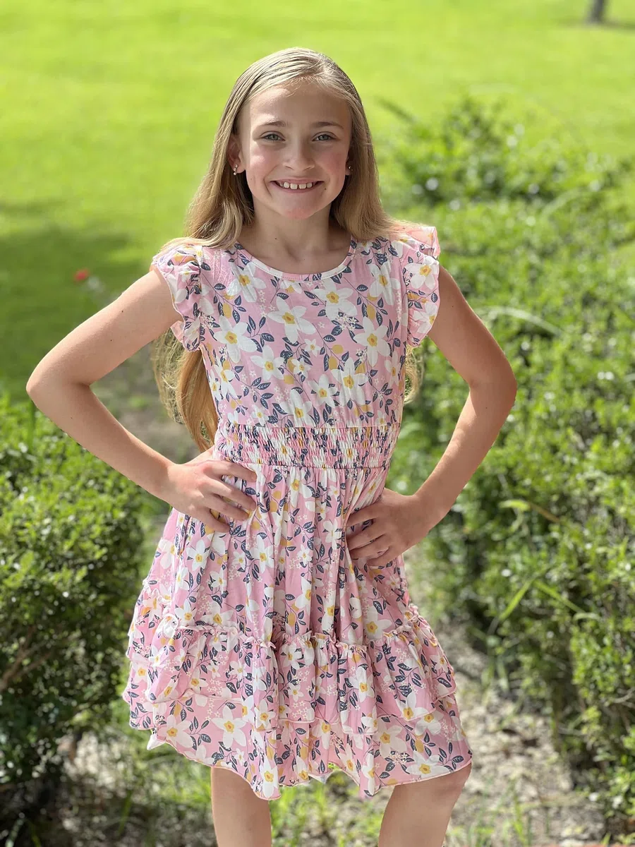 Arshiner Ragazze Abito Maniche Volanti Bambini Estivo Cotone Abito Festivo Elegante Senza Maniche Swing Abiti da Festa per Ragazza 5-14 Anni
