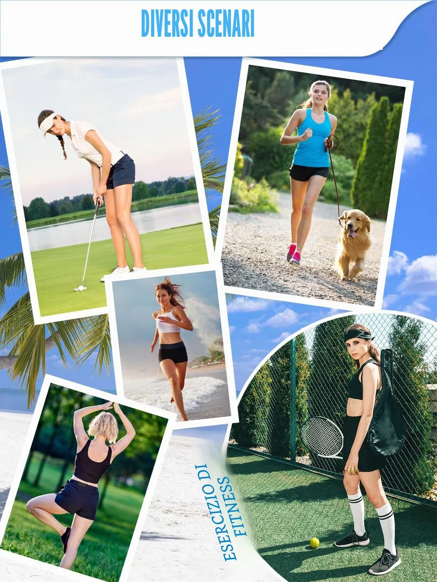 Pantaloncini Running Donna 2 in 1 Pantaloncini Donna Sportivi Shorts Donna Sportivi con 5 Tasche Pantaloncini Tennis