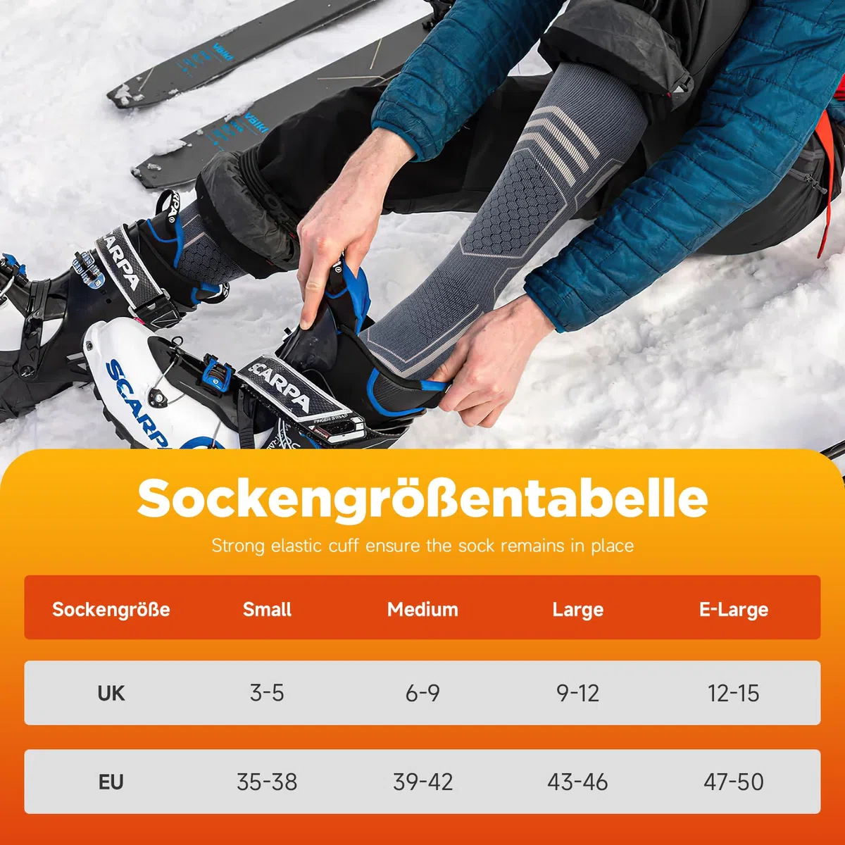 PULIOU Calze da sci in lana merino per uomo, donna e ragazzi, calze per il freddo per snowboard, calze termiche da neve, traspiranti, ad asciugatura rapida
